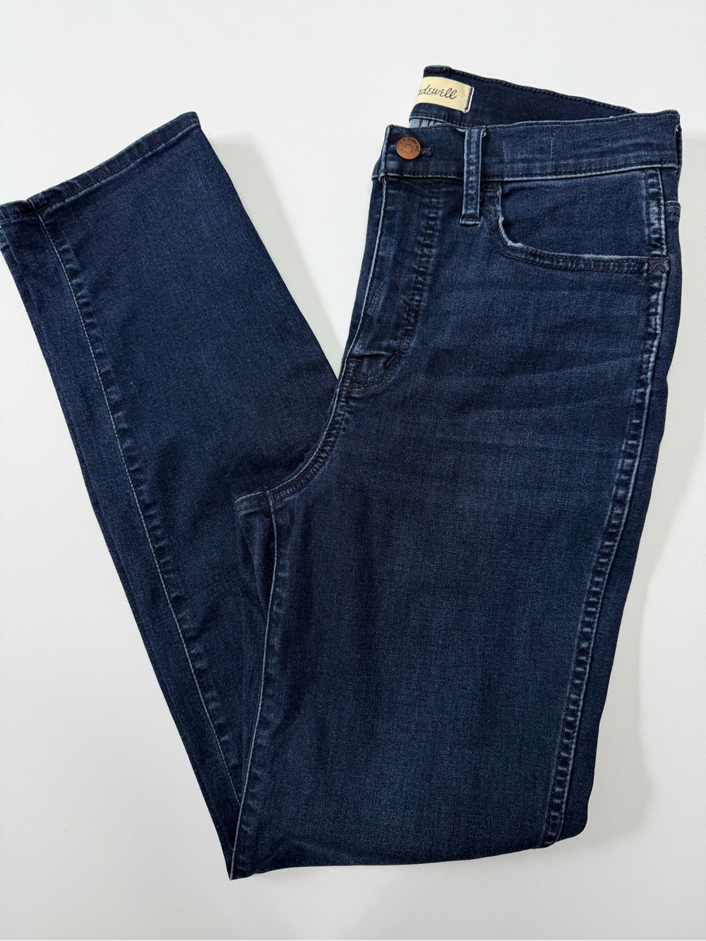 Madewell Roadtripper Stovepipe Jeans Size 26 Dark Wash Stretch Denim